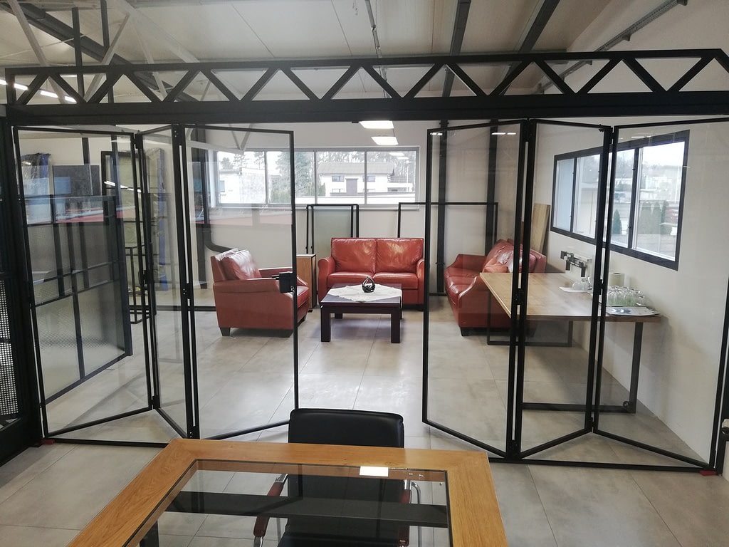 interior steel folding doors