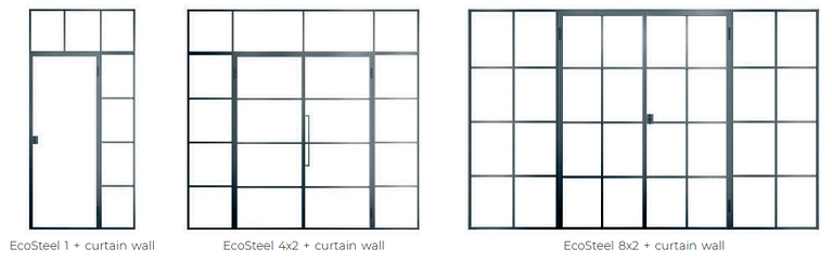 eco steel curtain walls