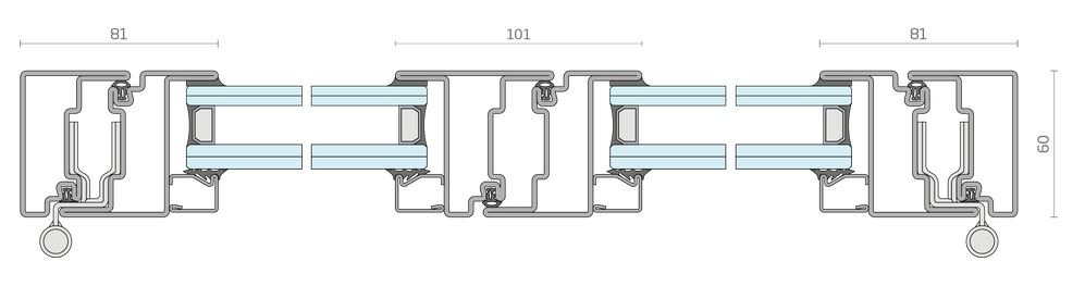 steel window door frame drawing