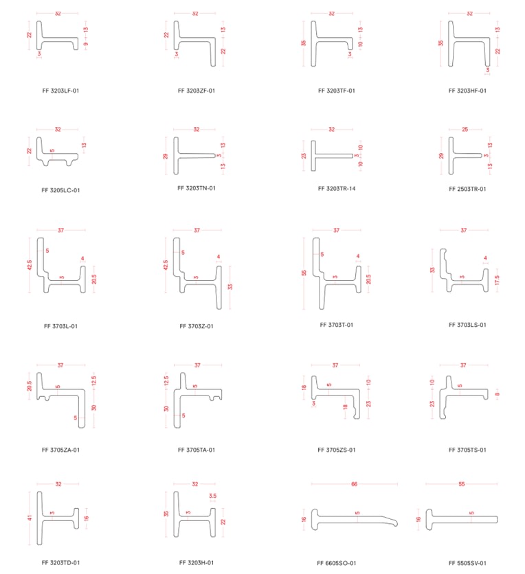 Operable steel windows drawings